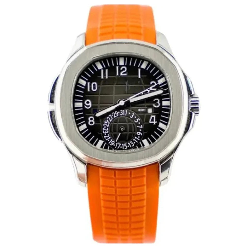 Valmont Voyager 42 – Black Dial | Orange Rubber Strap & Chronograph